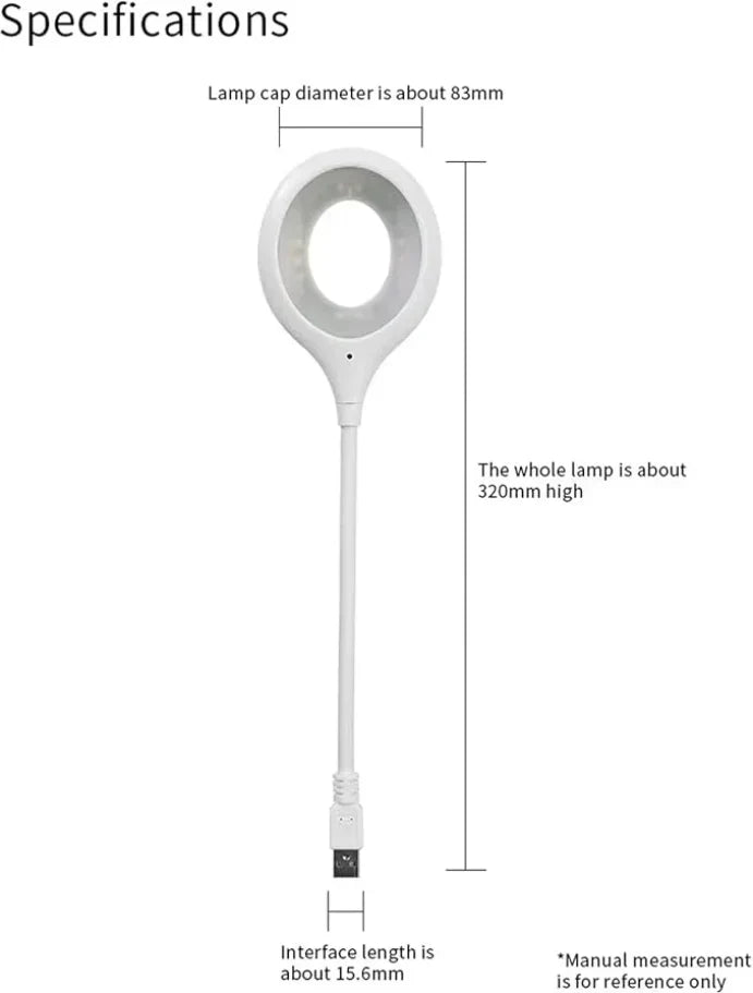 USB Reading Light Voice Control Lamp Voice Activated Lamp Smart Voice Small Table Lamp for Home Learning and Office