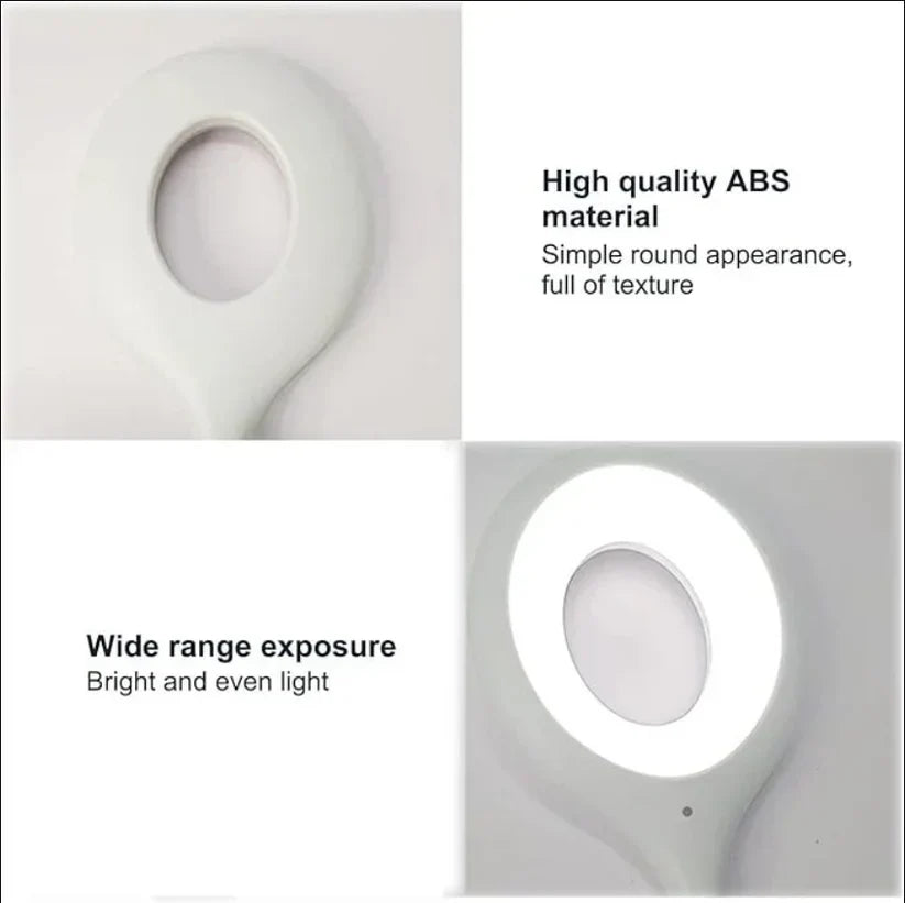 USB Reading Light Voice Control Lamp Voice Activated Lamp Smart Voice Small Table Lamp for Home Learning and Office