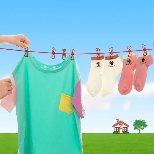 Clip & Hang 185cm Portable Clothesline β Windproof & Travel-Friendly