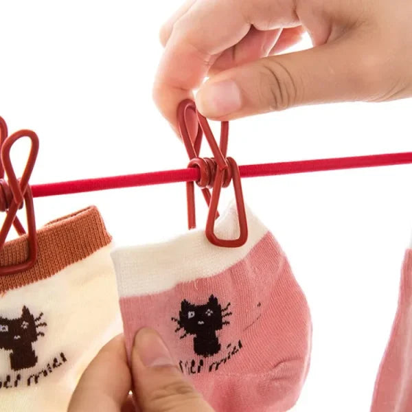 Clip & Hang 185cm Portable Clothesline β Windproof & Travel-Friendly