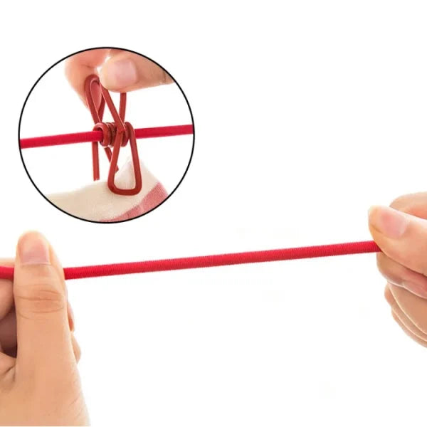 Clip & Hang 185cm Portable Clothesline β Windproof & Travel-Friendly