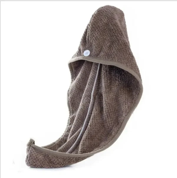 Imported Turby Towel Bath Towel – Super Absorbent & Quick-Drying Hair Cap (Random Color, 65cm)