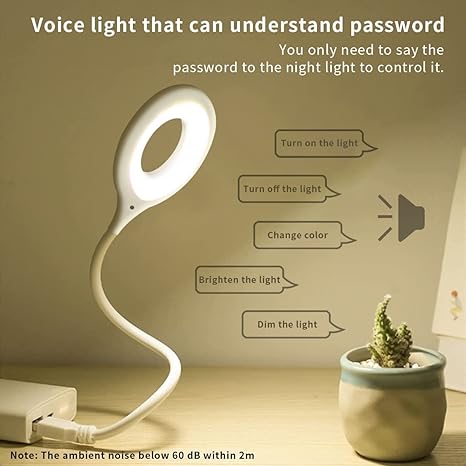 USB Voice Control Reading Lamp β Smart LED Table Light for Home and Office