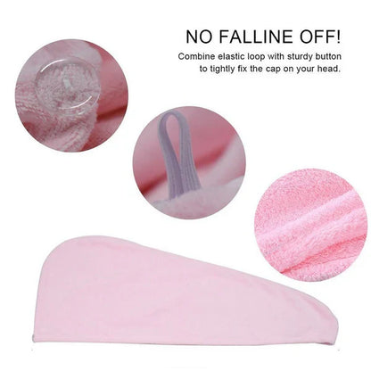 Microfiber Quick Hair Drying Cap Towel